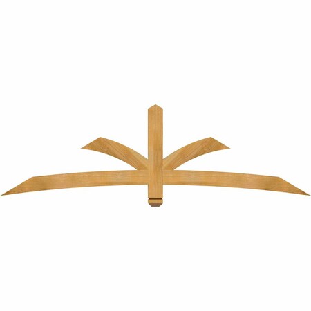Ekena Millwork Davenport Rough Sawn Timber Gable Bracket, Western Red Cedar, 84"W x 24"H x 2"D x 4"F, 7/12 Pitch GBW084X24X0204DAV00RWR